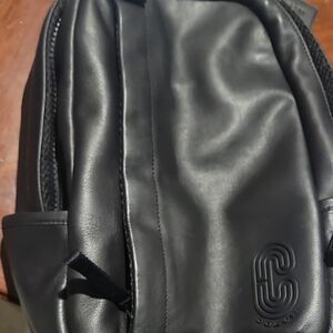 Coach Black Leather Men's Sling Backpack